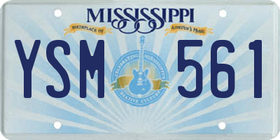 MS license plate YSM561