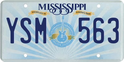 MS license plate YSM563