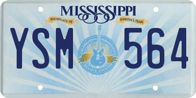 MS license plate YSM564