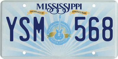 MS license plate YSM568