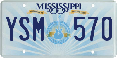 MS license plate YSM570