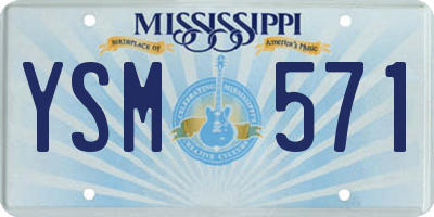 MS license plate YSM571