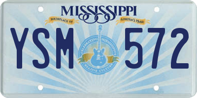 MS license plate YSM572