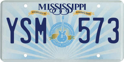 MS license plate YSM573