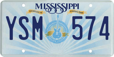 MS license plate YSM574