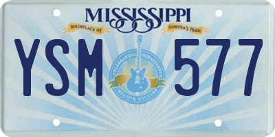 MS license plate YSM577