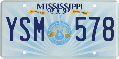 MS license plate YSM578