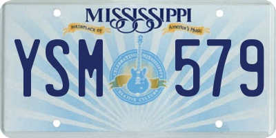 MS license plate YSM579
