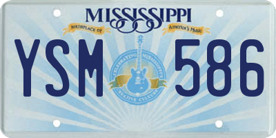 MS license plate YSM586