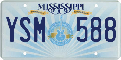 MS license plate YSM588