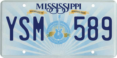 MS license plate YSM589