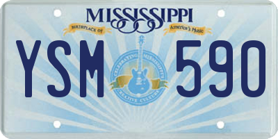 MS license plate YSM590