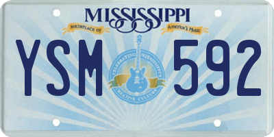 MS license plate YSM592