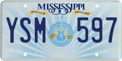 MS license plate YSM597