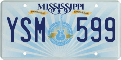 MS license plate YSM599
