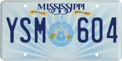 MS license plate YSM604