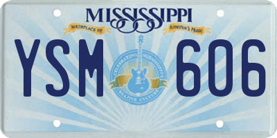 MS license plate YSM606