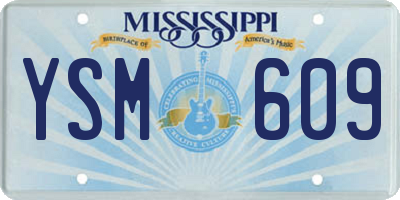 MS license plate YSM609