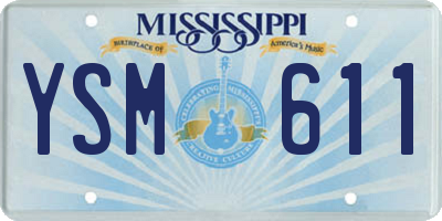 MS license plate YSM611