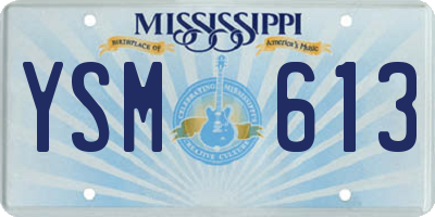 MS license plate YSM613