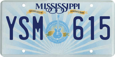 MS license plate YSM615