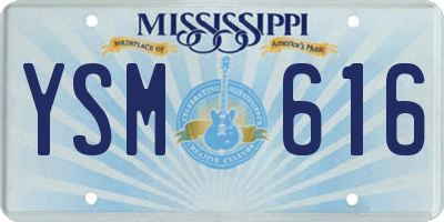 MS license plate YSM616