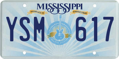 MS license plate YSM617