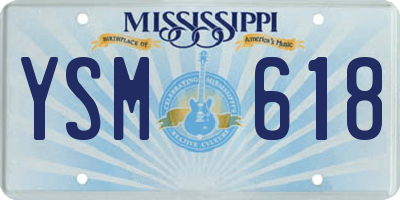 MS license plate YSM618