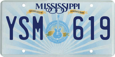 MS license plate YSM619