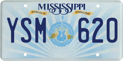 MS license plate YSM620