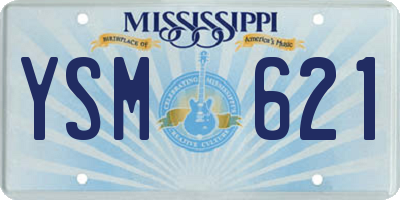 MS license plate YSM621