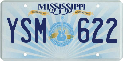 MS license plate YSM622