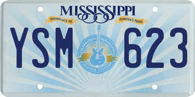 MS license plate YSM623