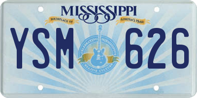 MS license plate YSM626