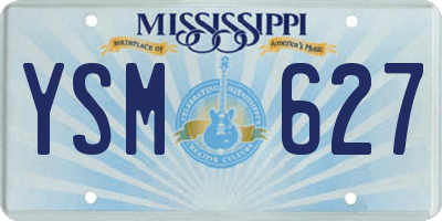 MS license plate YSM627