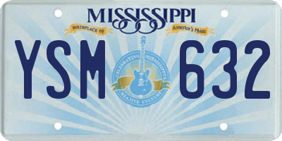 MS license plate YSM632