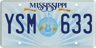 MS license plate YSM633