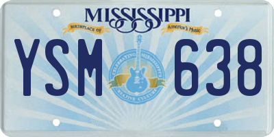 MS license plate YSM638