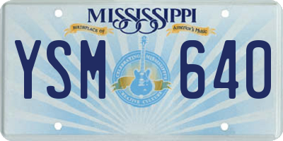 MS license plate YSM640