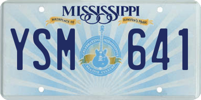 MS license plate YSM641