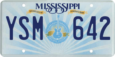 MS license plate YSM642