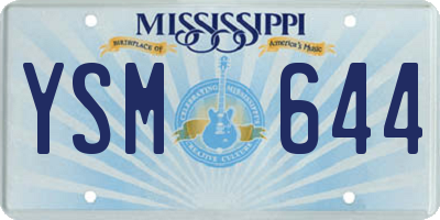 MS license plate YSM644