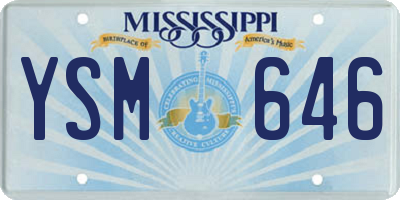 MS license plate YSM646