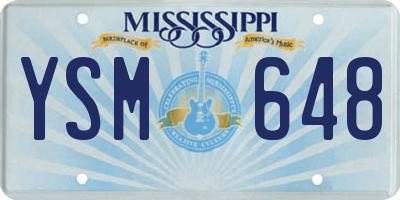 MS license plate YSM648