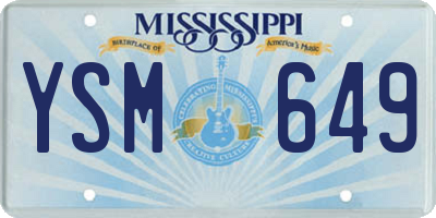 MS license plate YSM649