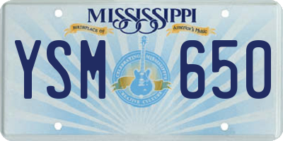 MS license plate YSM650