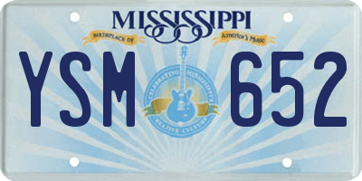 MS license plate YSM652