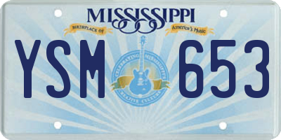 MS license plate YSM653