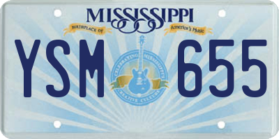 MS license plate YSM655