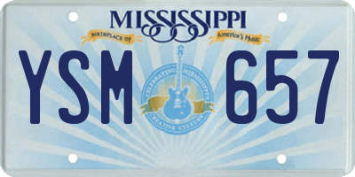 MS license plate YSM657